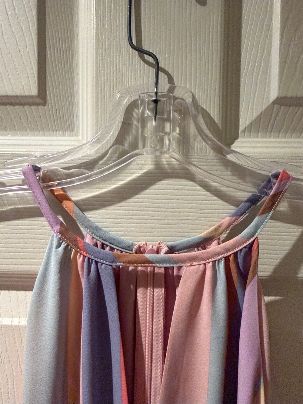 Joe Fresh Pink and Pastel Stripe Halter Dress - Picture 5 of 6